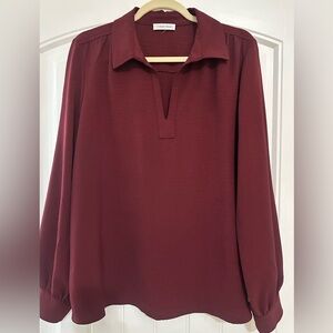 Calvin Klein Deep Red Blouse